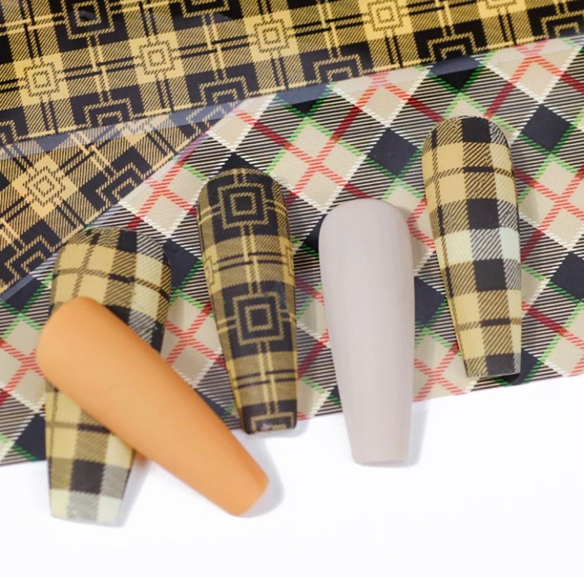 Plaid 10pk Nail Foils - Pottle