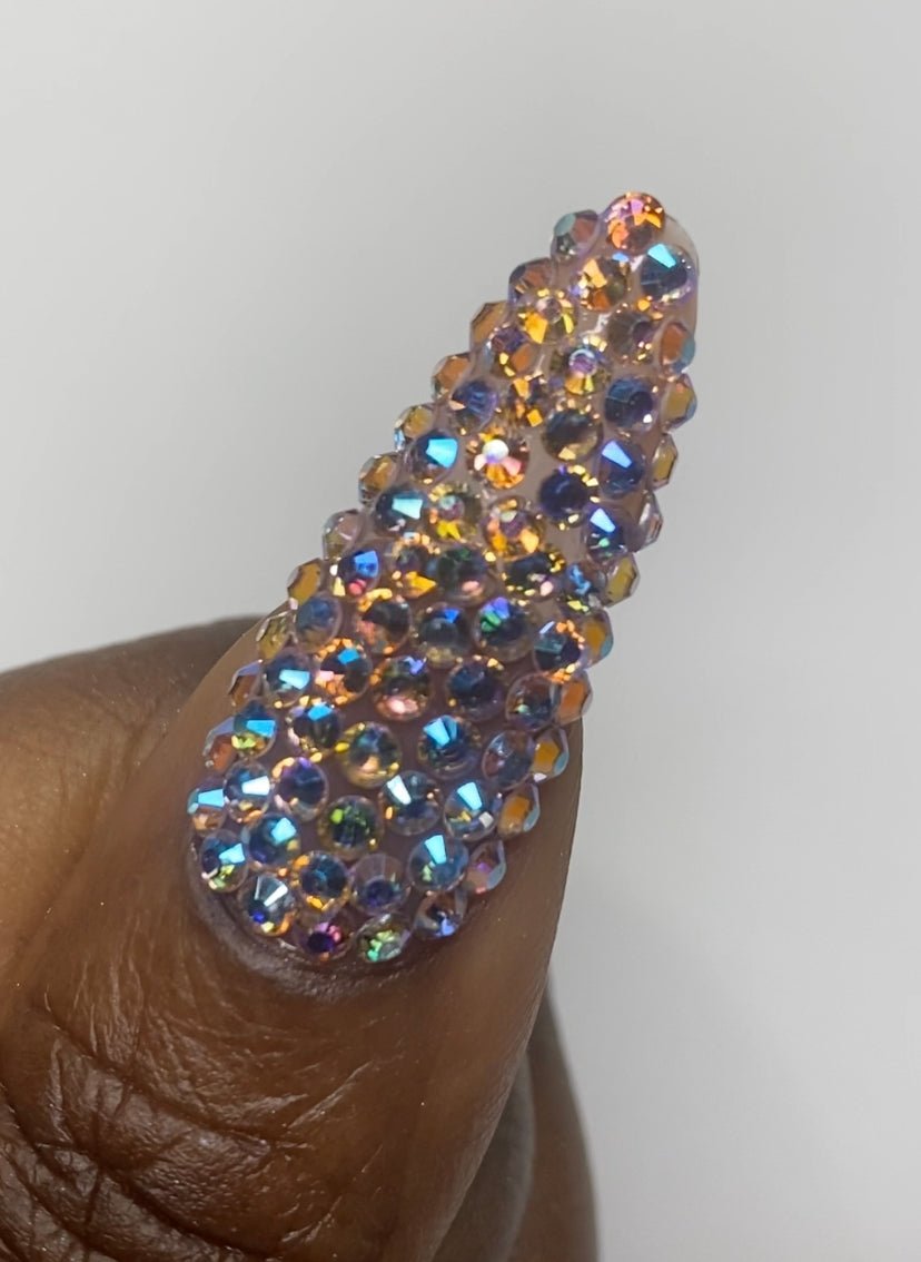Light Rose AB Nail Crystals - Pottle