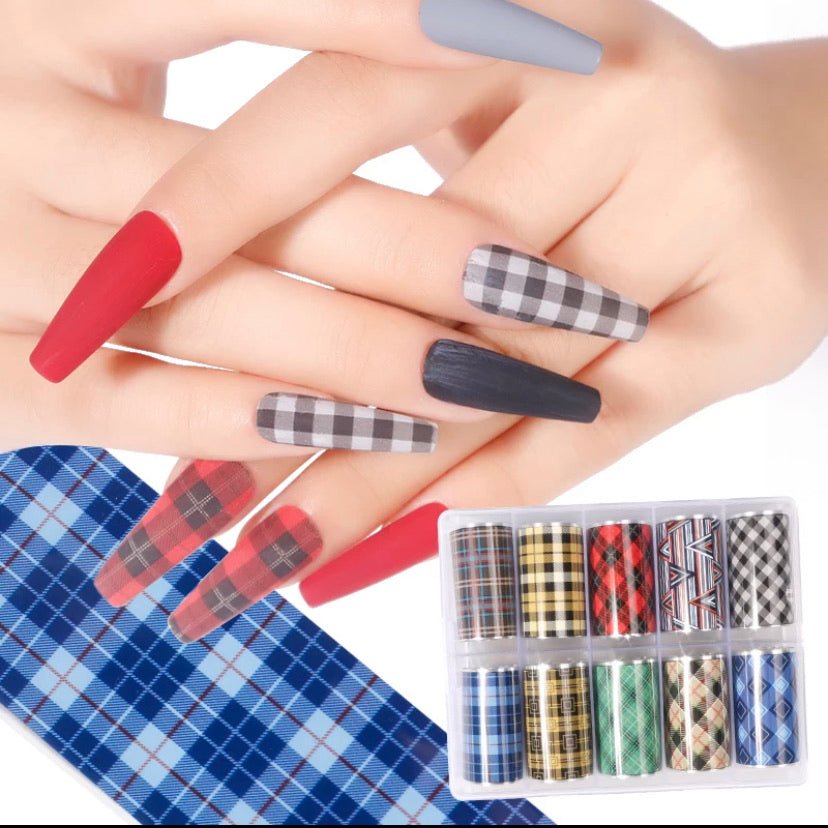 90s Grunge 10pk Nail Foils - Pottle