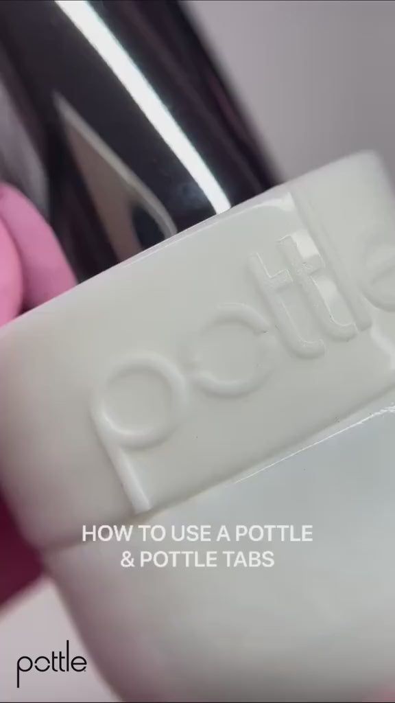 white refillable nail polish pottle bottle