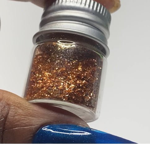 Rose Gold Glitter Flake - Pottle