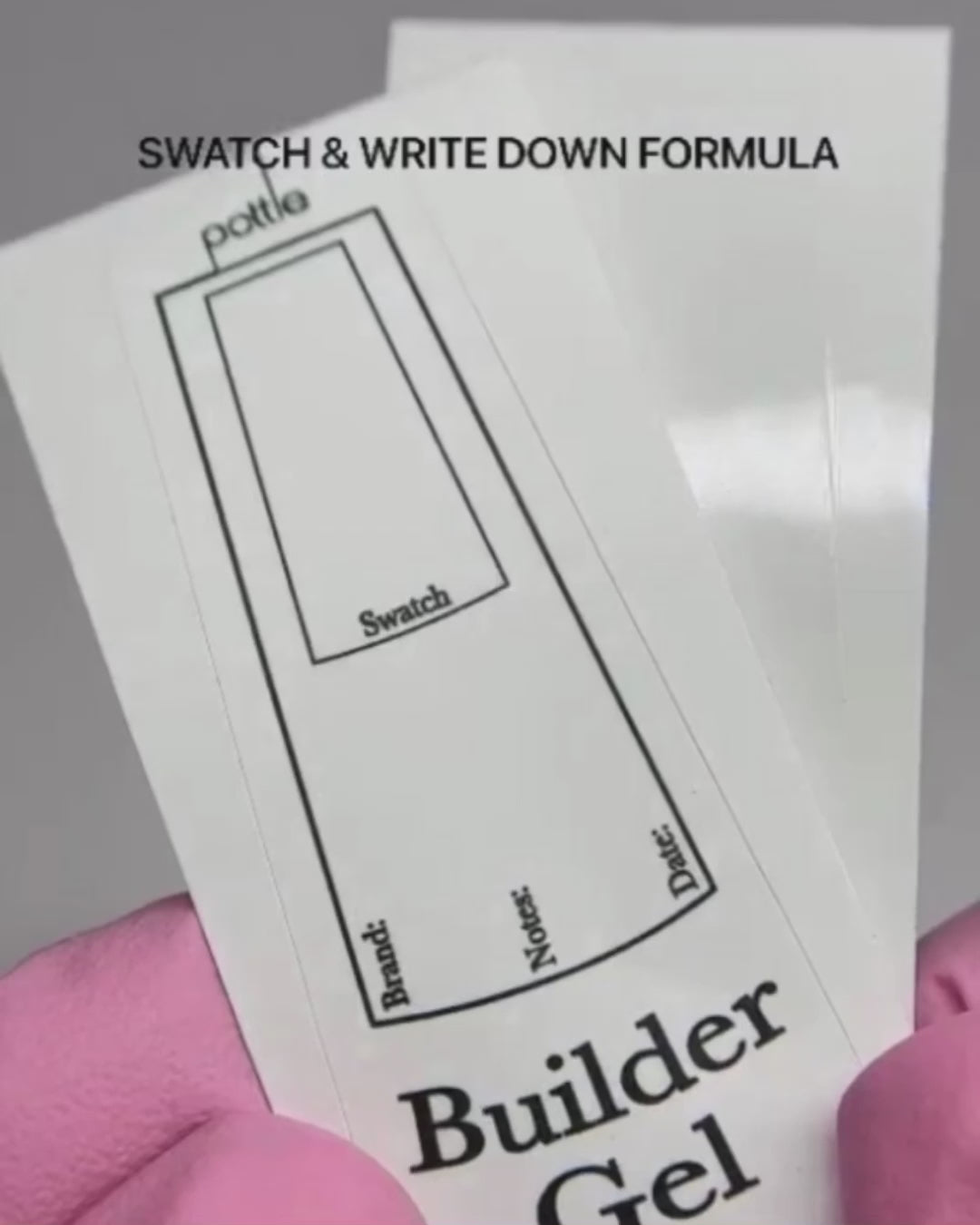 Pottle Tabs nail polish bottle labels demo video