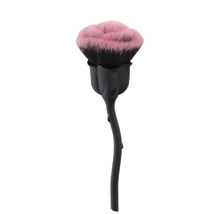 Matte Black Rose Brush with pink Bristles